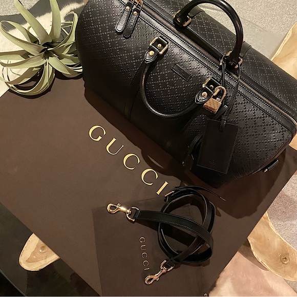 🔥Gucci Diamanté Leather Duffle - Picture 17 of 17